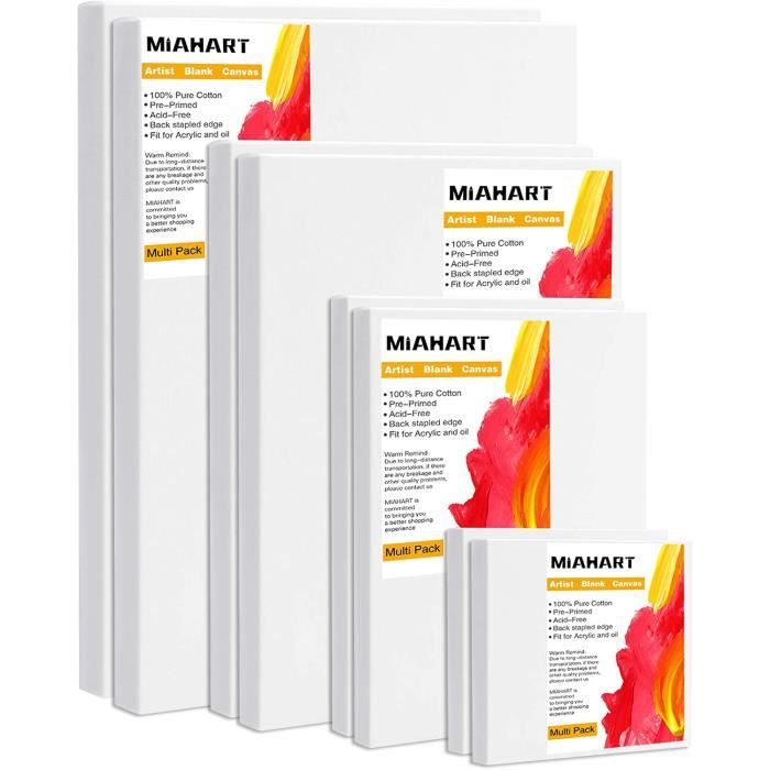 Cadre En Toile Hexagonale Vierge - 40 Cm, Pour Peinture Acrylique Ou à L'huile, Prêt à Peindre