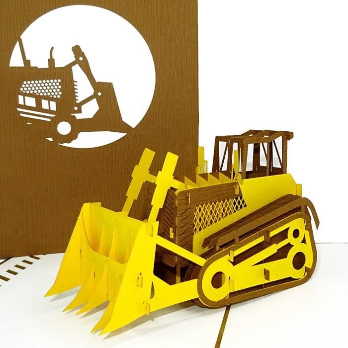 Carte D Anniversaire 3d Planierraupe Bulldozer Avec Enveloppe Pour Carte De Vœux Et Carte D Invitation Pour Anniversairec 566 Cdiscount Beaux Arts Et Loisirs Creatifs