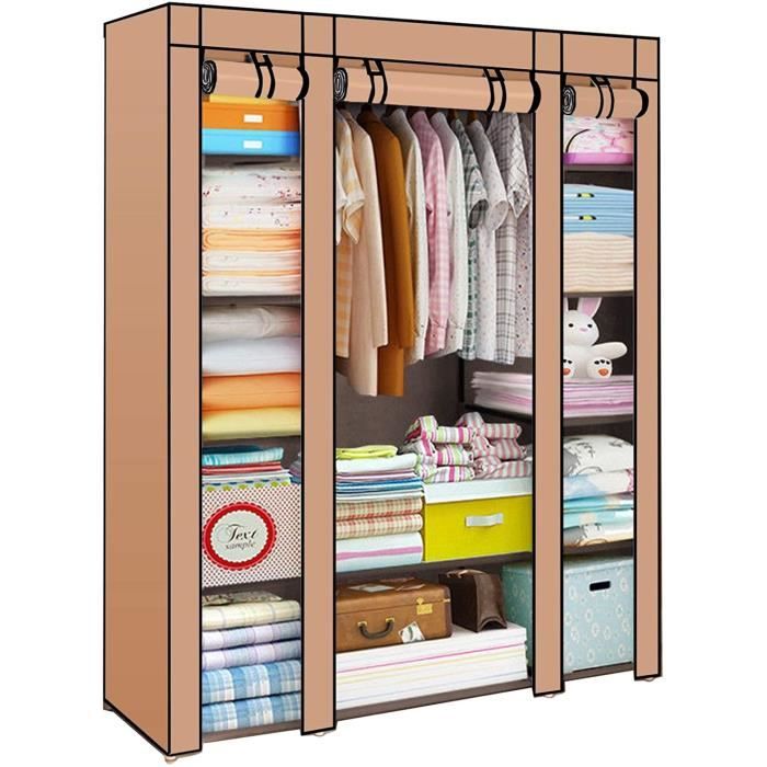 MutiWare Armoire de Rangement en Tissu Triple à vêtements Dressing