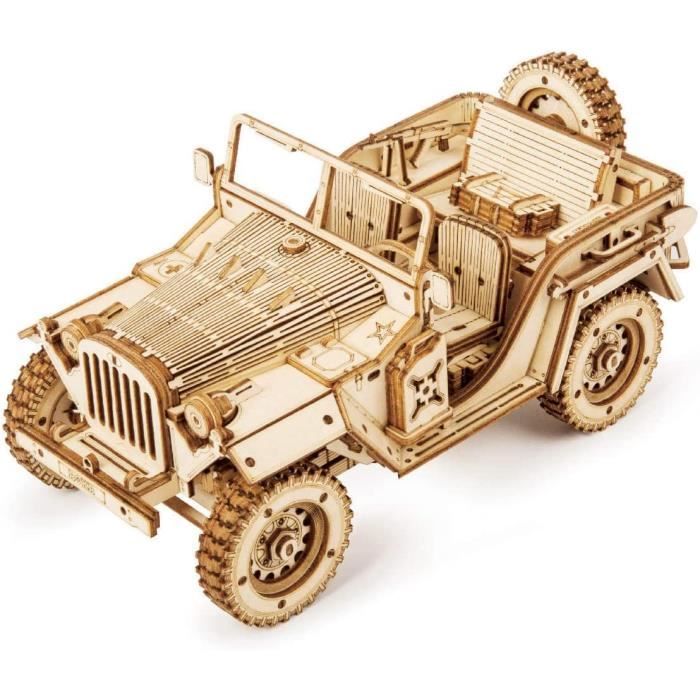 KIT ROKR Car en Bois à Construire - 3D Puzzle Maquette Bois - Maquette  mécanique pour des Enfants et des Adulte (A105 - Cdiscount Jeux - Jouets