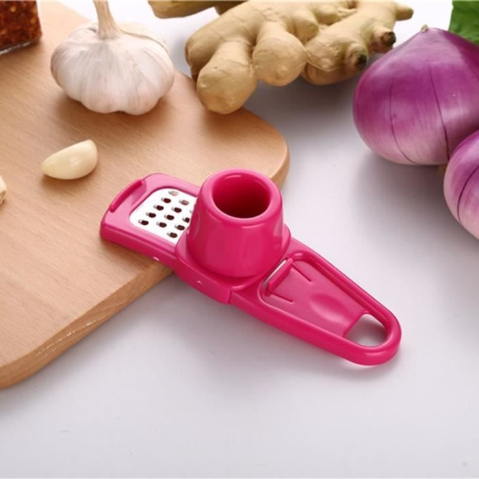 Plastic Ginger Garlic Grinding Tool Magic Plastic Garlic Peeler Slicer Cutter Grater Planer Garlic Press KitcRose Red Cdiscount Maison