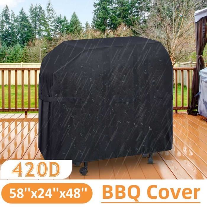 Housse De Barbecue ROCKTAKIN 147 Cm – Imperméable, Anti-UV, Coupe-vent, Pour Weber, Char-Broil Et Plus