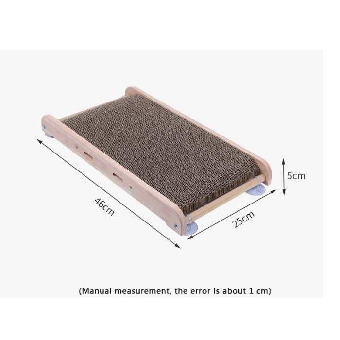 Planche à Gratter Pour Chat XL 40x30 Cm - Carton Recyclé FSC - Autocollant Antidérapant - Pour Protéger Meubles Et Murs - Design Naturel