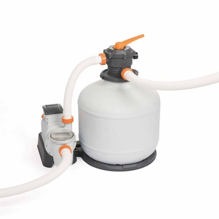 Pompe de filtration à sable - BESTWAY - Flowclear 9,8 m³/h - Gris