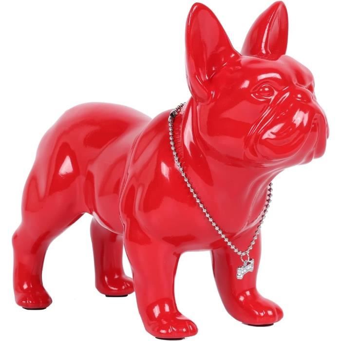 Statue chien Bouledogue Français résine multicolore H 39 cm (Gebraucht) in Versoix für CHF 49