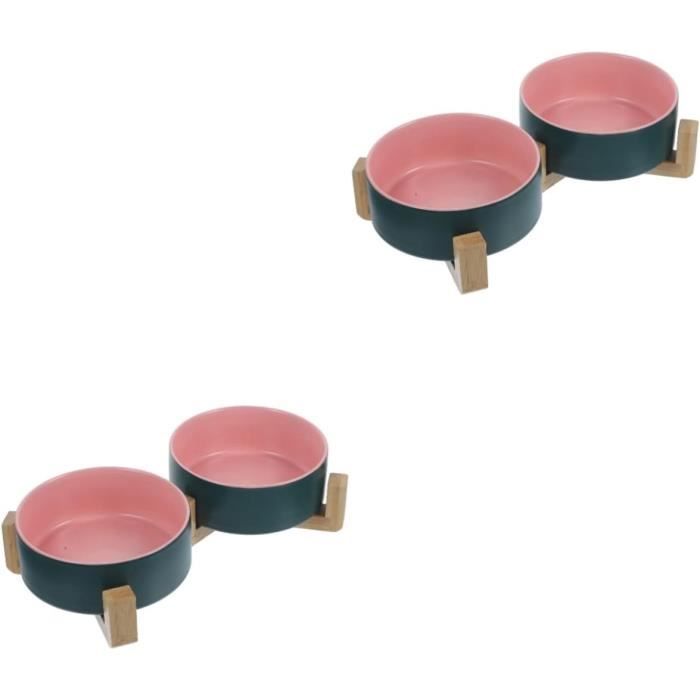 Gamelle Pour Chien Gamelle Pour Chat En Céramique Avec Support En Bois Gamelle Surelevee Pour Chat Gamelle Pour Chien Gamelle Pour Eau