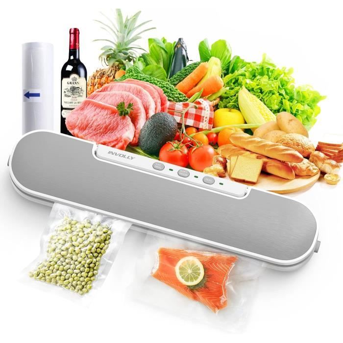 Machine Sous Vide Portable 3-en-1 - Pour Aliments, Gonflage - 62 KPa - Rechargeable - Avec Sacs Inclus - 2