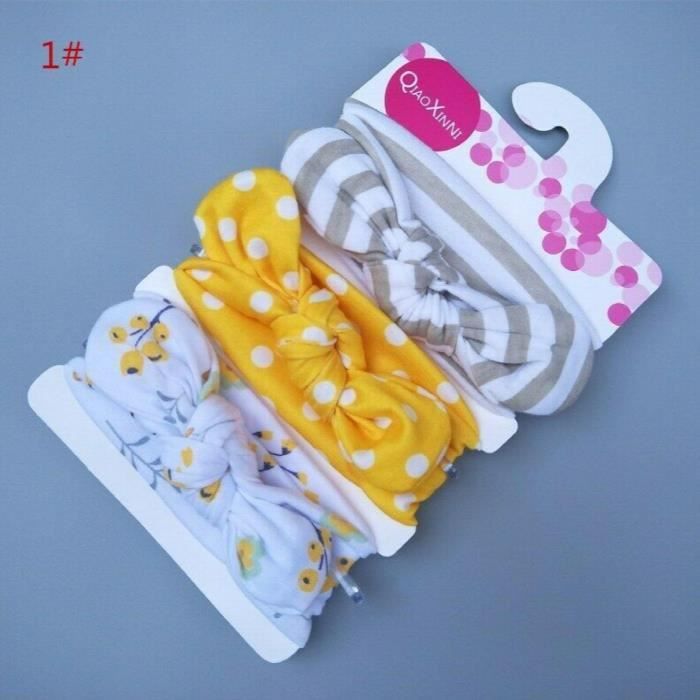 Ensemble Bébé Fille 3 Pièces Robe Noeud Papillon + Short + Bandeau - 100% Coton 3-18 Mois