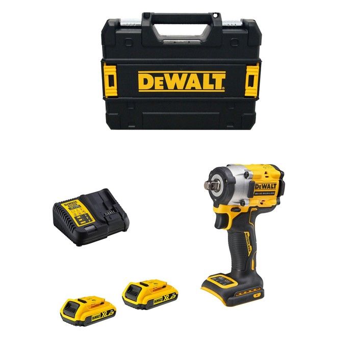 Clé à Chocs DeWALT DCF921D2T 2 x 20 Ah + DCB115 + TSTAK II