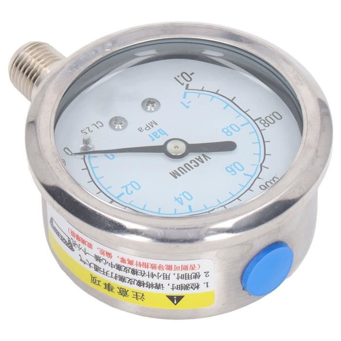 Manomètre De Filtre à Eau 0-60psi Acier Inoxydable - Indicateur Pression Piscine 1/4 NPT