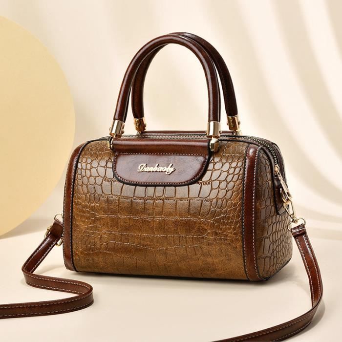 Sac à Main Femme VARLIVOO En Cuir PU - Bandoulière Réglable, 7 Poches, Couleur Orange, Idéal Pour Le Travail Et Les Sorties - 3