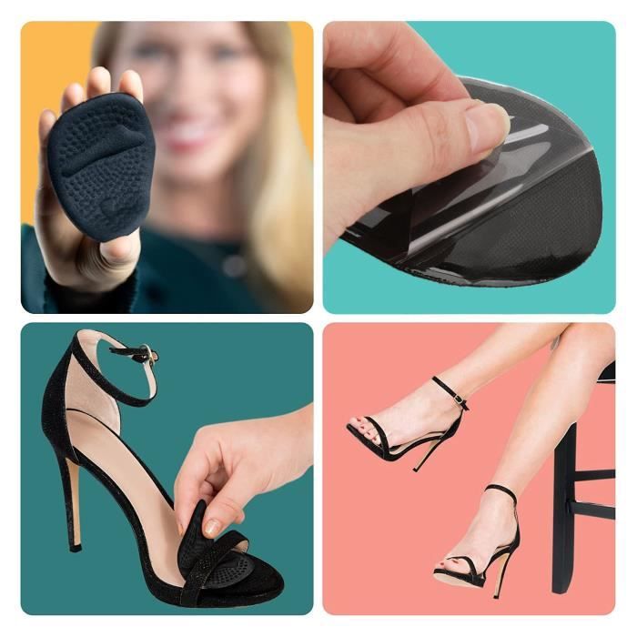 4 Protège-semelles En Silicone Antidérapants - Couleur Camel, Découpables, Pour Talons Et Chaussures En Cuir