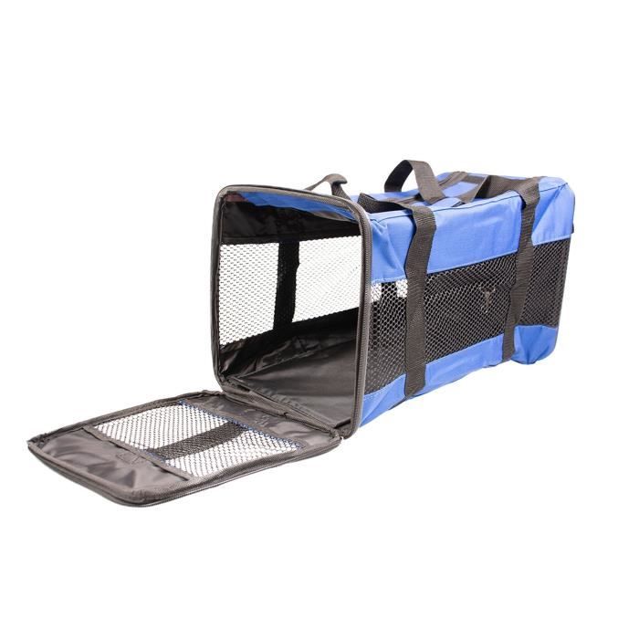 Duvo Sac De Voyage 47x25x27 Cm Bleu Et Noir Pour Chat Et Chien Cdiscount Animalerie