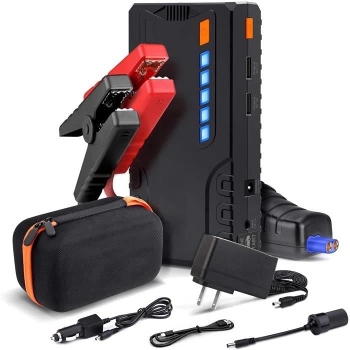 12V Booster Batterie ENGiNDOT, 800A 18000mAh Démarrage de Voiture, Chargeur de Batterie, 2 Charge Rapide, LED Lampe - T6