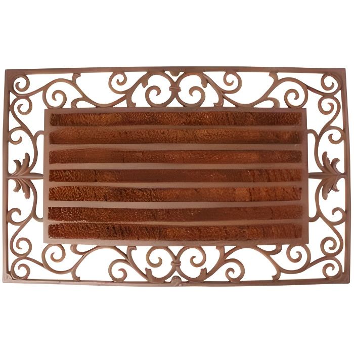 Paillasson style fonte Rouleau Coco 74 x 46 cm