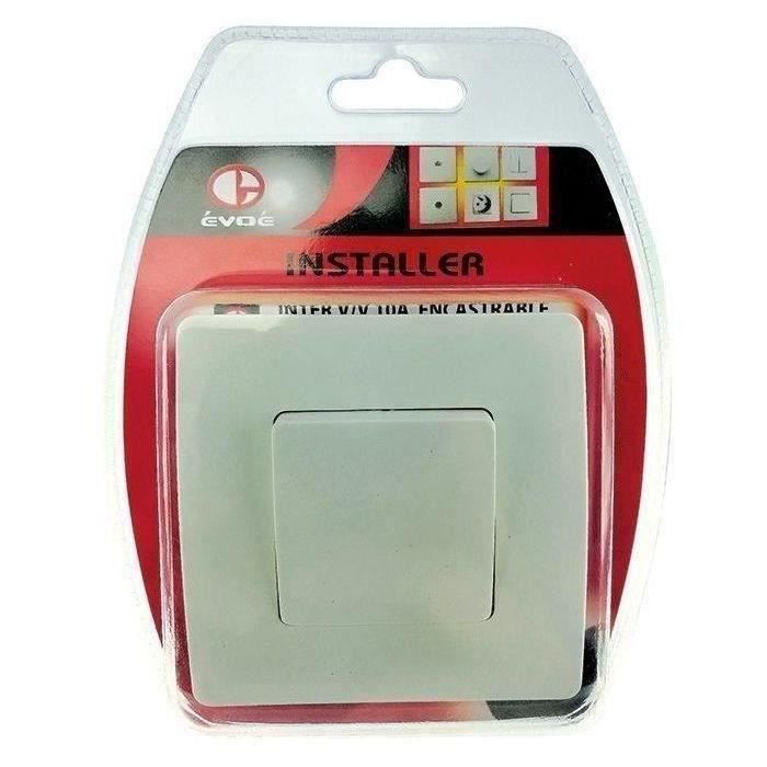 EVOE Inter V/V 10A - Encastrable - Blanc