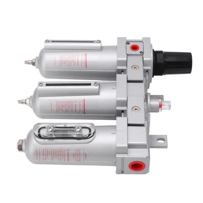 NANPU Qualité Industrielle Système De Séchage D'air à 3 étages 3/4" BSP - Filtre à Particules, Filtre Coalescent, Séchoir à Dessiccant & Régulateur D' Air, Bol En Métal, Vidange Automatique