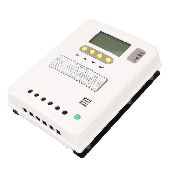 Régulateur De Charge Solaire GCSOAR 60A PWM 12V 24V 48V Auto - Écran LCD, Paramètres Réglables, Idéal Pour Batteries Plomb, GEL, AGM & Flooded
