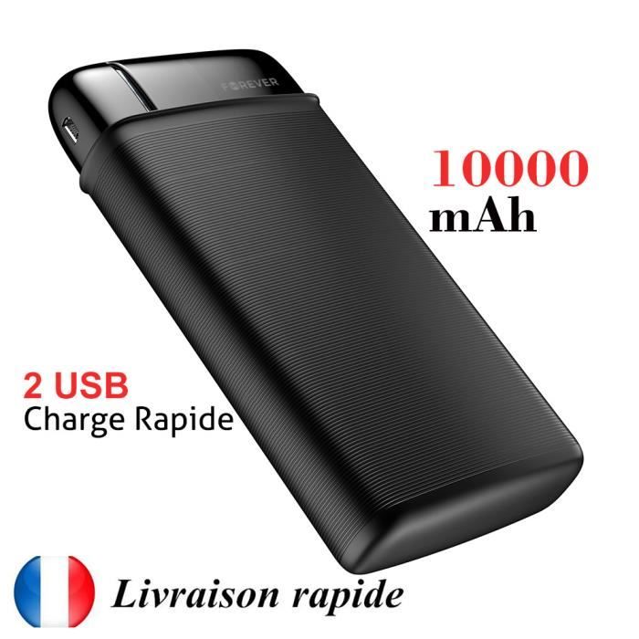 Batterie Solaire Externe 8000 MAh - 2 Ports USB, Pour IPhone, IPad, Téléphones, Etc.