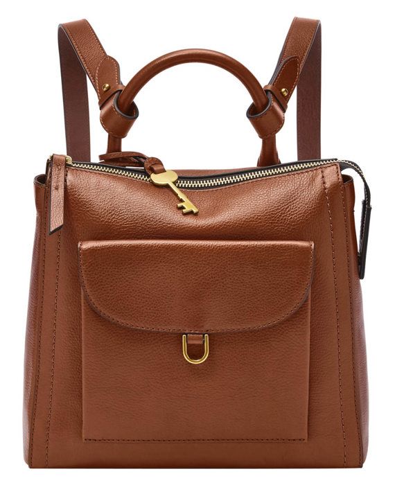 Cuir Fossil Soldes Sac FOSSIL Sac à Dos Marron Pour Femme Parker