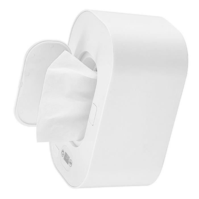 Chauffe-Lingettes Bébé - Blanc - Température Réglable Et Contrôlée - Sécurisé En PP - Pour Un Change Doux Et Confortable - 2