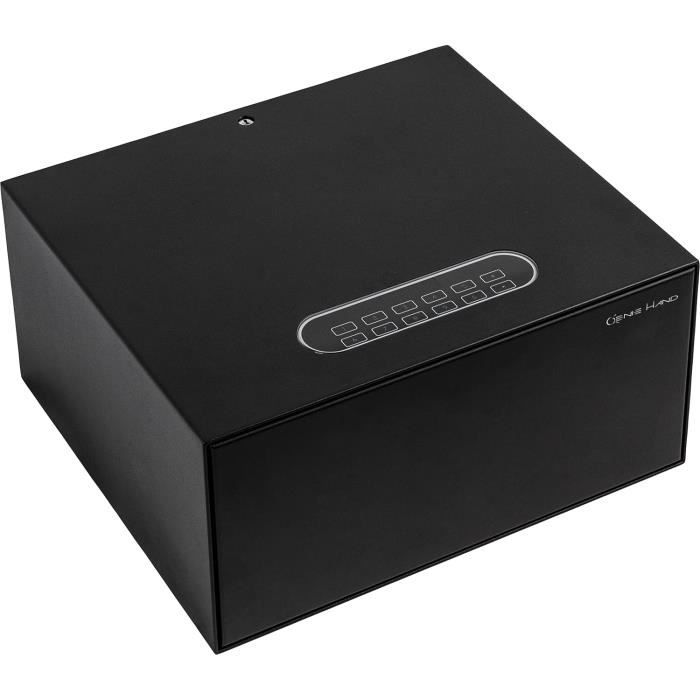 Protection Bijoux Documents Coffre-Fort Électronique Genie Hand - Code Et Clé - Classe B - Anti-Effraction - Fixation Murale Sécurité Domicile Anti- Bounce