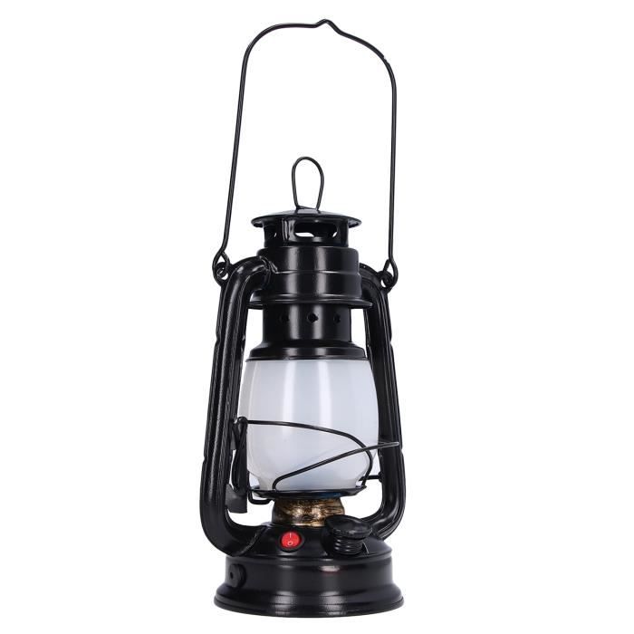 Relaxdays Lanterne tempête LED, Lampe retro comme décoration de fenêtre ou lampe jardin, à piles, cuivrée - Maison