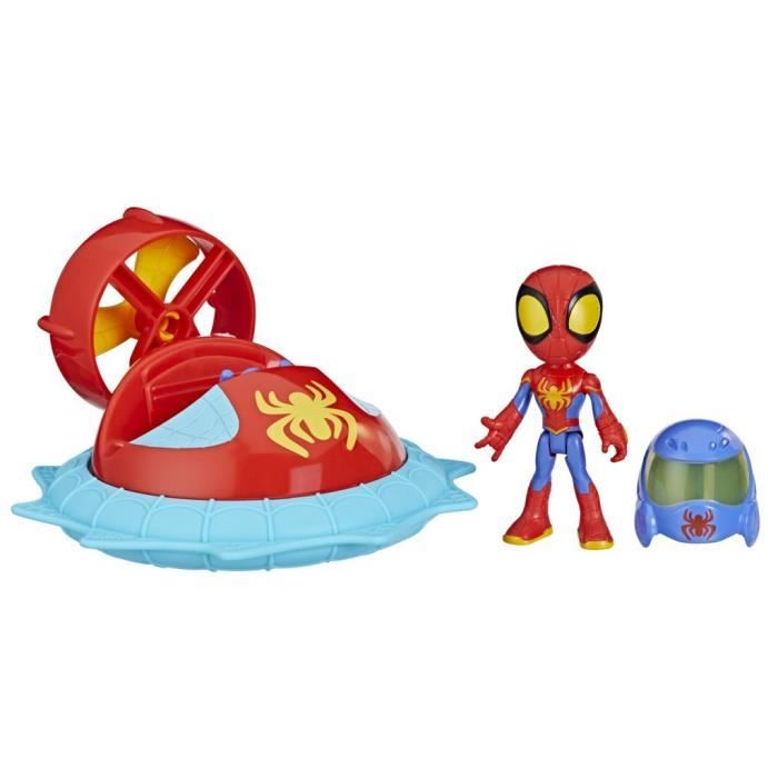 Spidey avec Roto-glisseur, pack de véhicule avec figurine 10 cm et accessoire, Spidey et ses Amis Ex