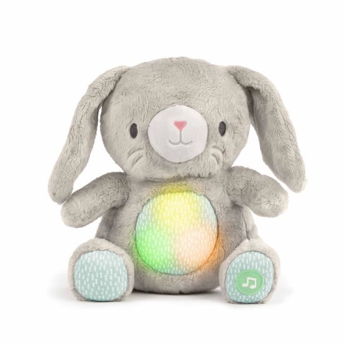 INGENUITY Doudou bébé lapin Sylvi peluche mélodies et vibrations apaisantes lumineux cadeau bébé