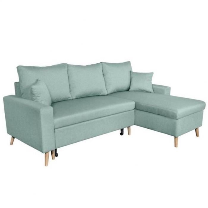 Canapé d'angle Bleu Tissu Design