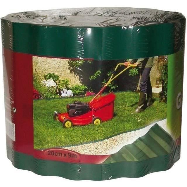 Bordure gazon - NORTENE - 20 cm x 9 m - Plastique PET - Vert