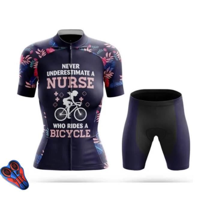 Maillot de Cyclisme Homme Manches Courtes Cuissard Court - Blanc
