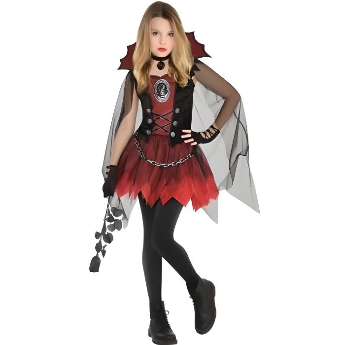 Spritumn-Home Vampire Enfant DéGuisement Fille Costume DéGuisement