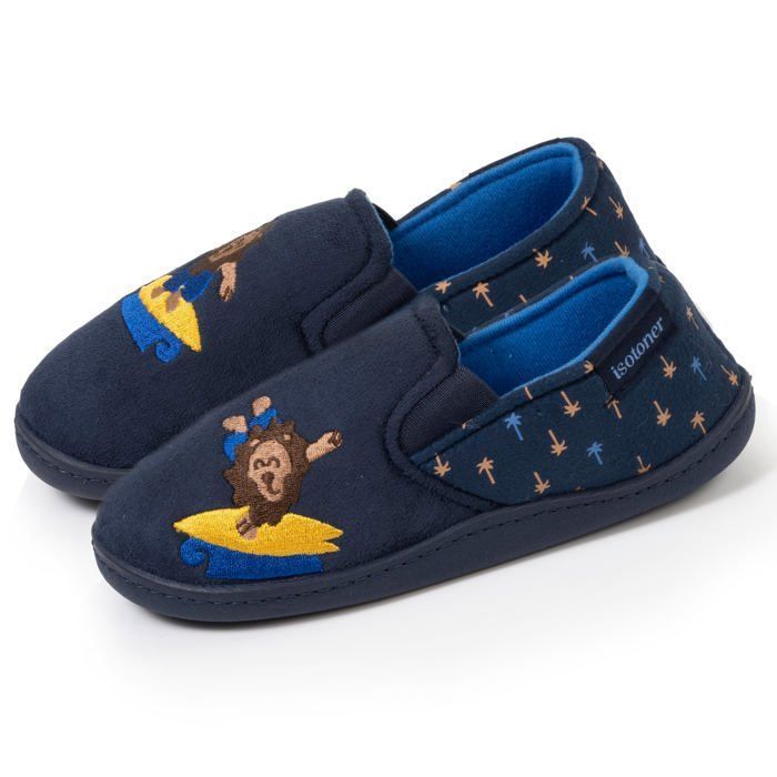 Isotoner - Chaussons Ballerines Pour Fille En Microvelours - Élastique De Maintien, Semelle Antidérapante, Lavable Machine - 7