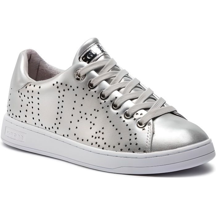 basket guess femme argenté