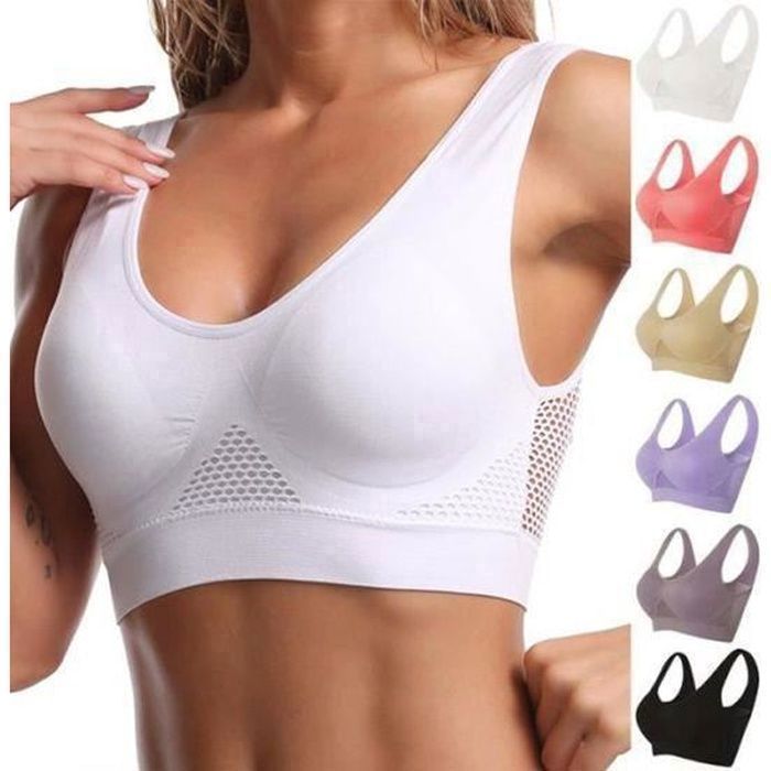 Lot de 6 Femme Soutien Gorge Femmes Confort Sans Couture Grande Taille Brassière S-6XL