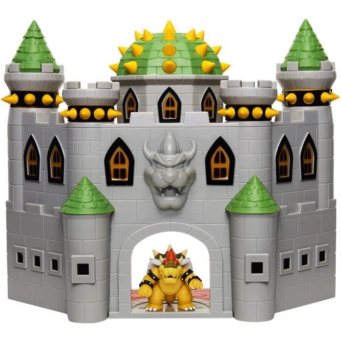 Playset Château de Bowser - JAKKS PACIFIC - Super Mario - Figurine de Bowser - Effets sonores - Méca
