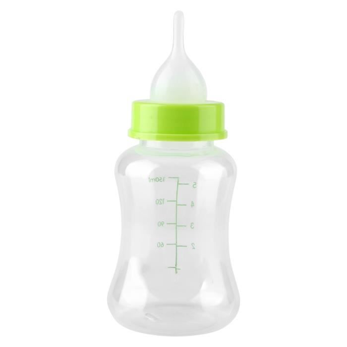 Biberon pour animaux de compagnie - OMABETA - Silicone Transparent - 4 pièces - 150 ml - Vert