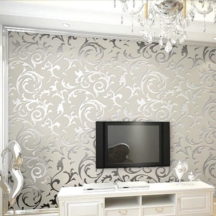 Rouleau papier peint 3D adhésif murale nontissé 10m x 0.53m décoration