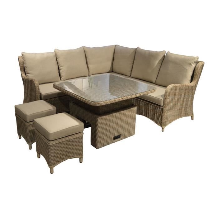 Salon De Jardin Toulon - Alu/Resine - Brun/Taupe Salon De Jardin Toulon - Alu/Resine - Brun/Taupe