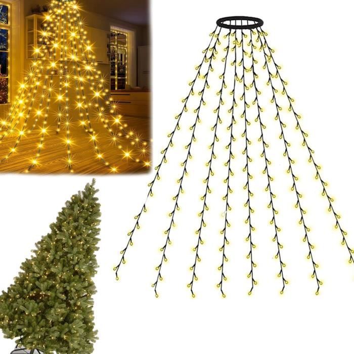 Guirlande Lumineuse 33 M 300 LED - 8 Modes, Minuteur, IP44 étanche, Blanc Chaud, Pour Intérieur Et Extérieur, Noël, Jardin, Balcon - 10
