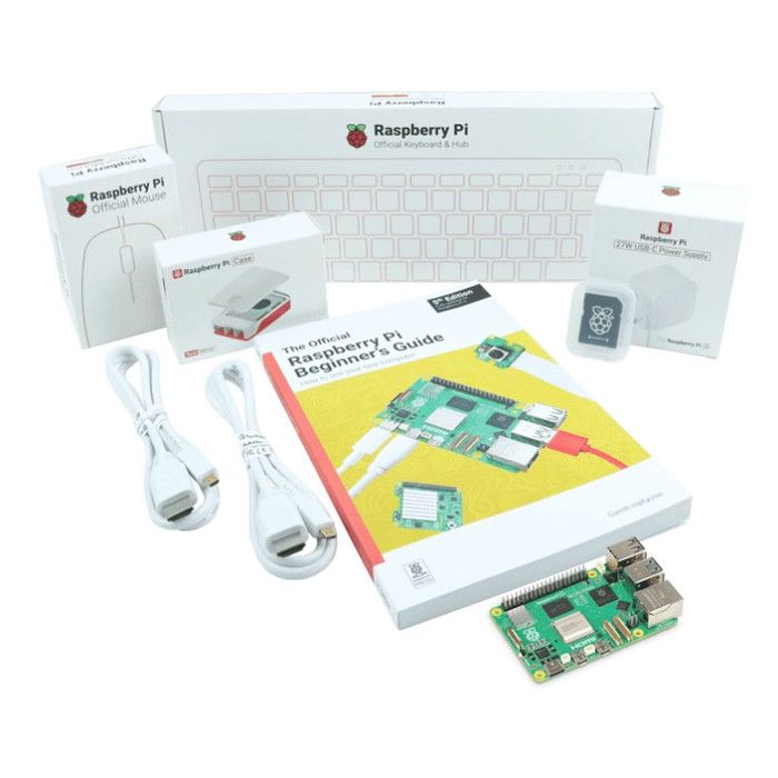 Alimentation USB-C Raspberry Pi 5 Officielle - 27W - Blanc - Pour SSD & Périphériques