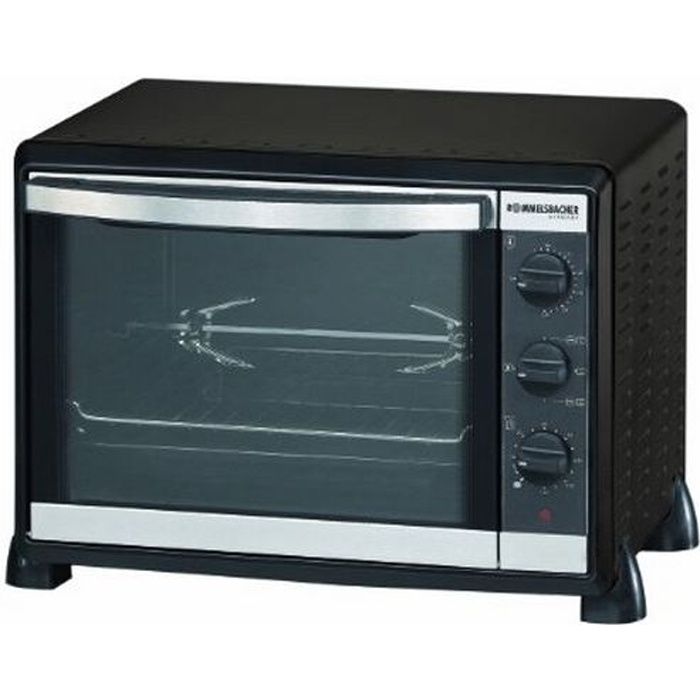 Four électrique avec grill ROMMELSBACHER BG 1550 - Noir - 30L - 1550W - Convection et moteur tournebroche