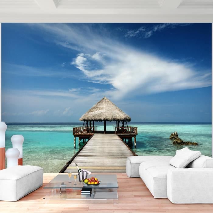 Papier Peint Intissé Runa Art Motif Palmier De Plage - 8,8 M², Référence 9004011a, Neuf