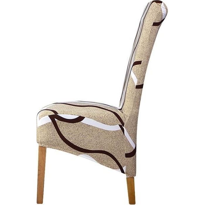 6 PCS Grande Chaise Couverture élastique Siège Chaise Couvre Stretch Haut Dos Housses Pour Noë