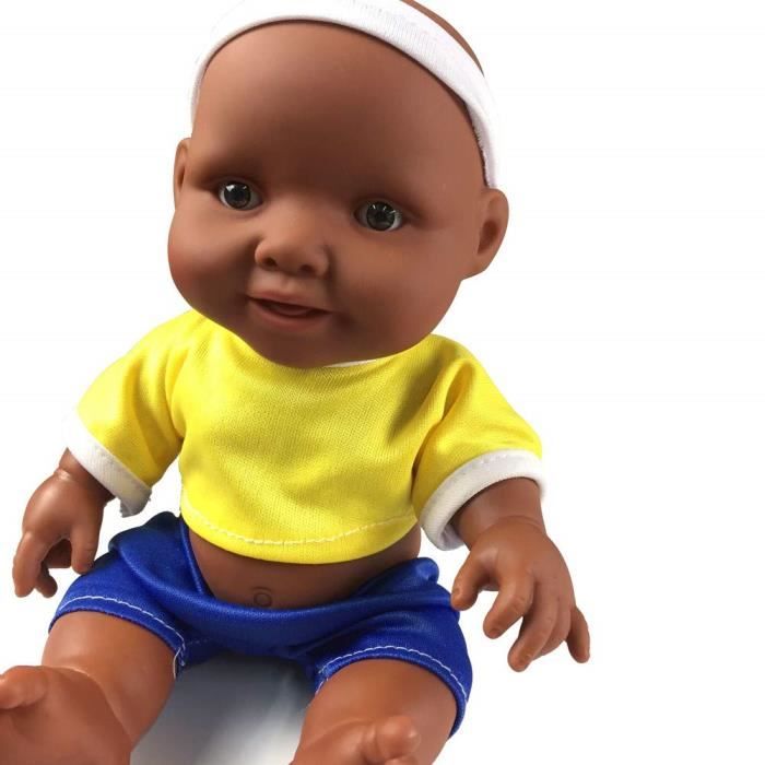 Xm3697 Poupee Noire Jouet Jaune Poupee Africaine De Bebe De 10 Pouces Intellectuelle Enfants Poupee Articulee Mobile Jou Cdiscount Jeux Jouets