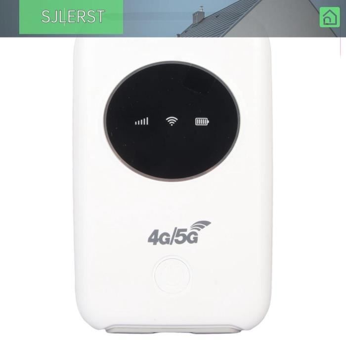 Modem WiFi 5G LTE débloqué 300Mbps Routeur Portable Hotspot 5G Batterie 3200mAh Blanc pour Daffaires