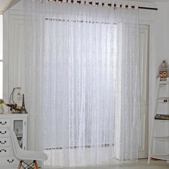 Rideau Voilage Fenêtre 220x240 Cm Anti-UV - Gris Clair, 100% Polyester, Décoration Intérieure Chambre Cuisine - 8
