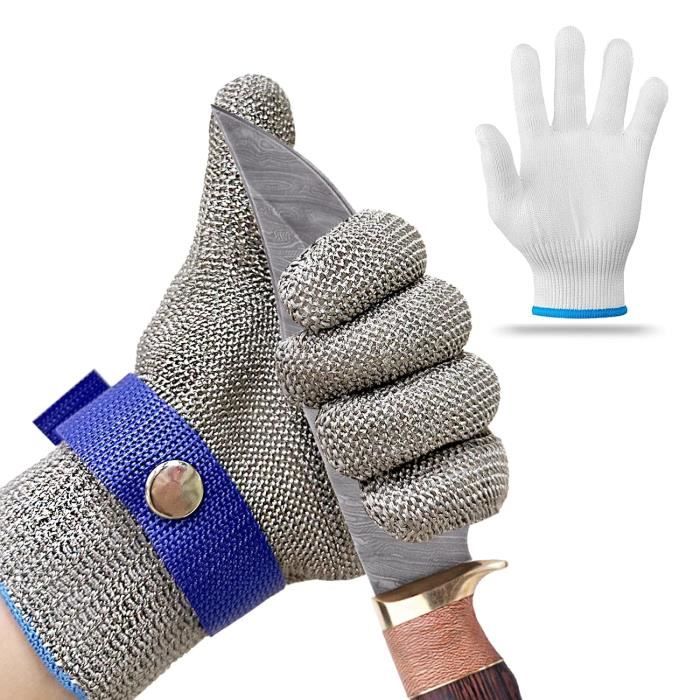Gants Anti-Coupure Twinzee Niveau A9/F - Taille S, Avec Sous-Gant