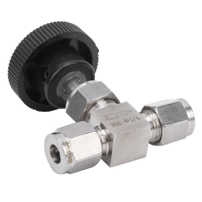 Vanne à Pointeau En Acier Inoxydable, Vanne D'arrêt De Type Angle à Filetage Femelle BSPP Pour Eau, Gazole, Carburant, à Haute Température, 1/8, 1/4